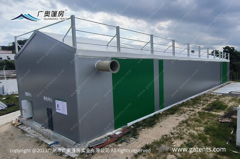 海南省污水处理厂发酵舱篷房（大棚）案例