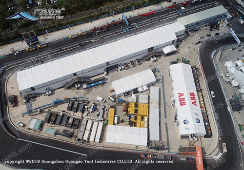 广奥篷房为FE国际方程式赛车保驾护航