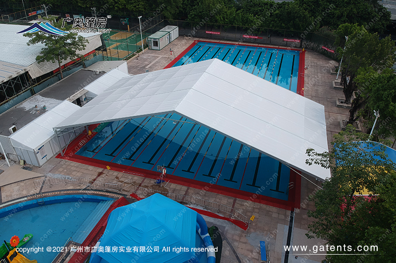 广东广州海珠区星汇园游泳池帐篷篷房案例